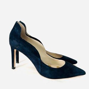 Boden Carrie Suede Stiletto Court Shoe in Navy